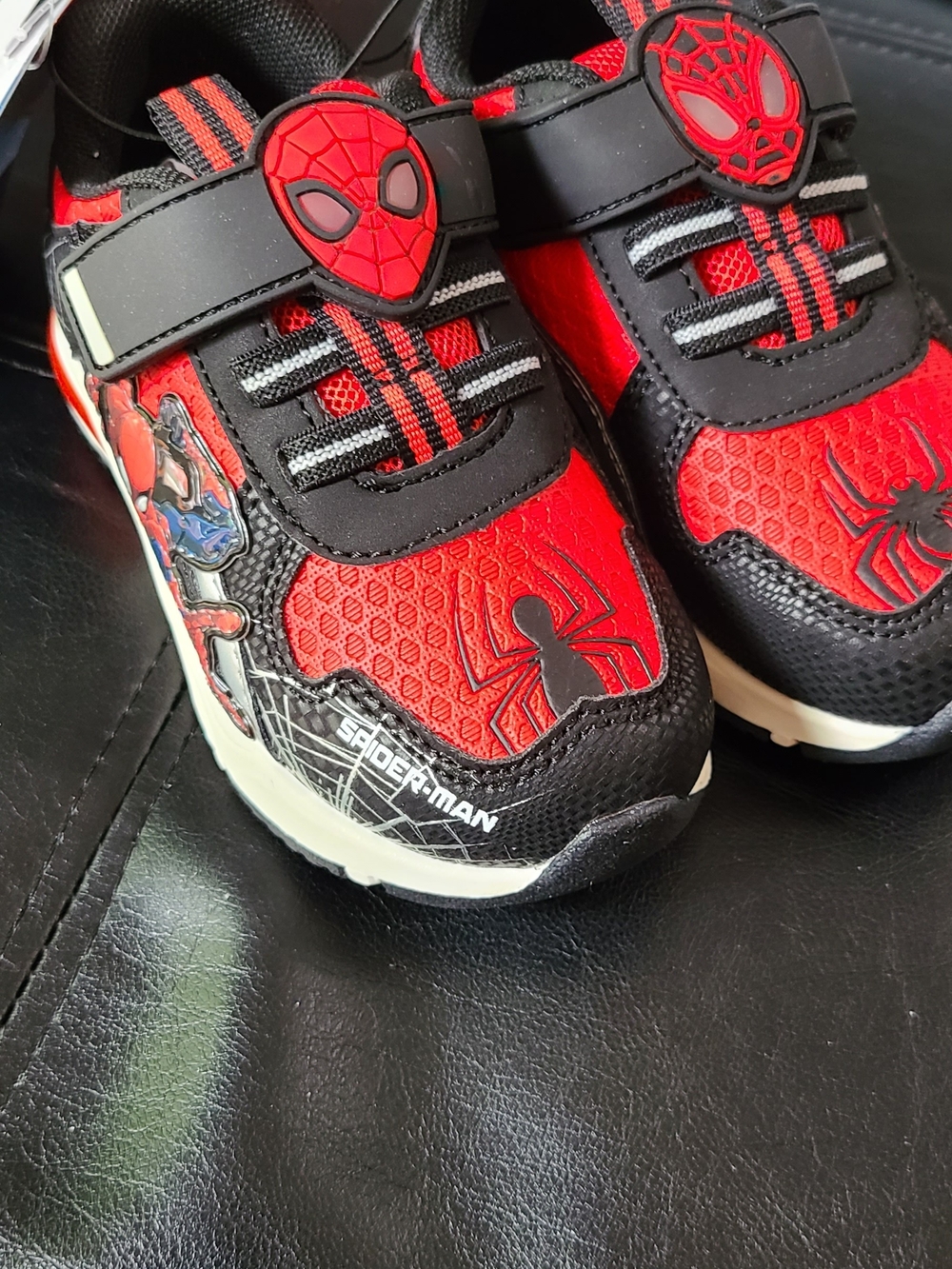 Red and Black Spider-Man Kids Sneakers
